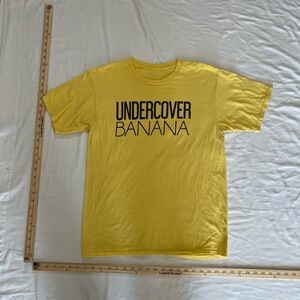 Undercover Banana T-Shirt Mens Yellow Casual Graphic Print Short Sleeve